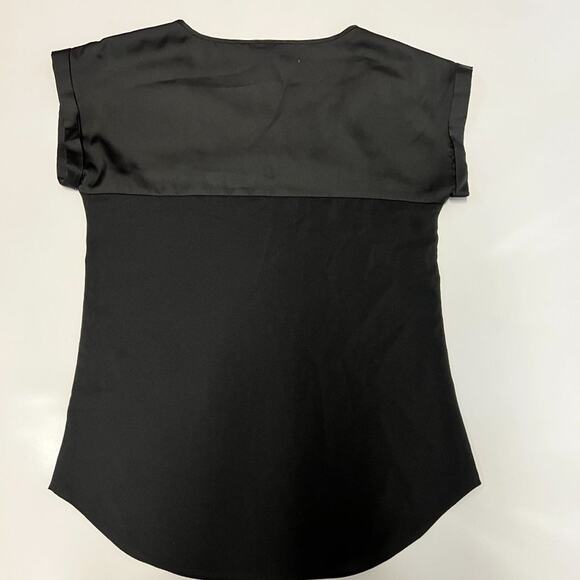 Express Sleeveless Blouse with Satin Shoulder Detail in Black - Picture 5 of 5